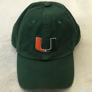 Nike Team for University of Miami Hurricane Adjustable Green Orange Cap